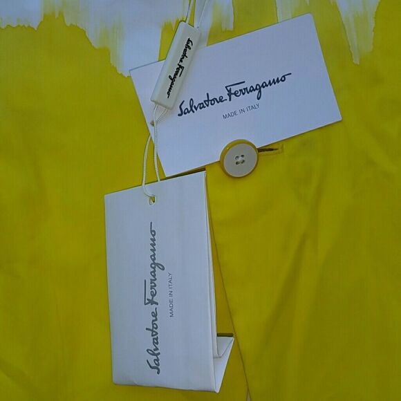 Salvatore Ferragamo men 42R Gray, White, and Yellow Blazer sport coat in… - Picture 3 of 8